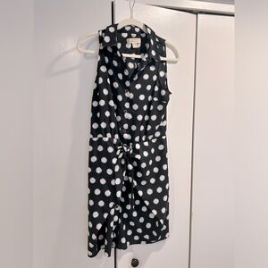 Michael Kors Polka Dot Faux Wrap Dress, Size 6